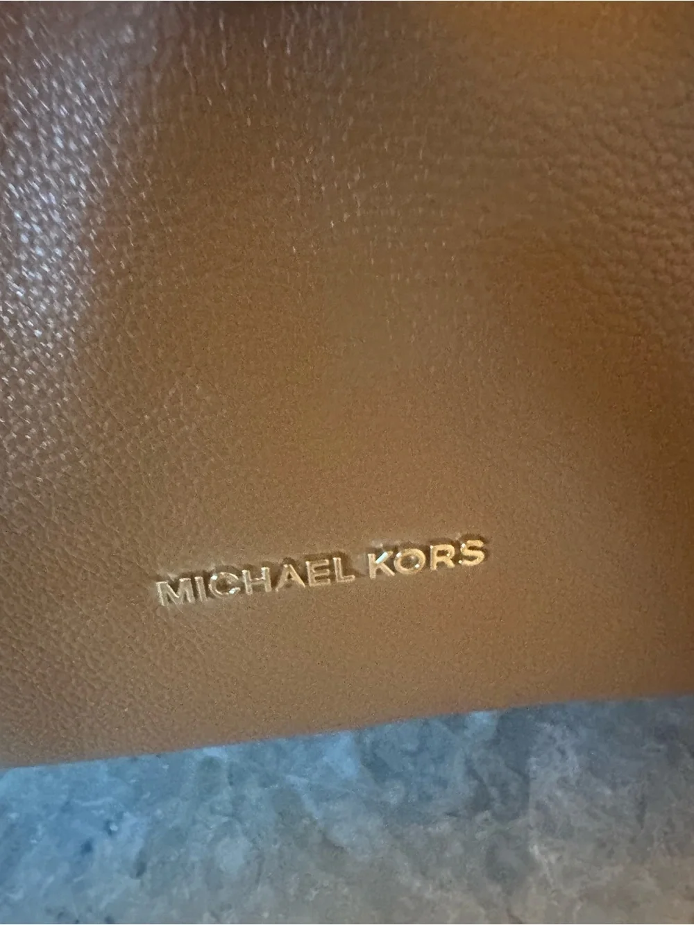 Michael Kors Raven Leather Acorn/Gold Backpack